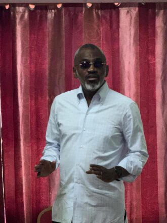 M. Eric Myboto lors de la rencontre avec  les leaders religieux de Mounana. © Gabon Echo